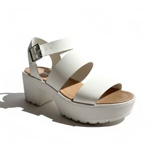 Soda White Platform Sandals